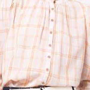 Ulla Johnson Size 8 plaid blouse